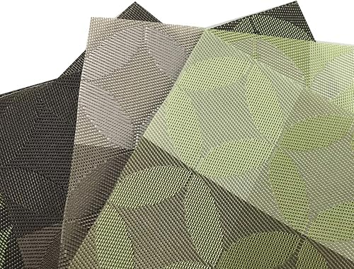 Miniatura 2 de Manteles individuales para cocina, resistentes al calor, elegantes, de PVC, antideslizantes, lavables, juego de 6, 18 pulgadas de largo x 12