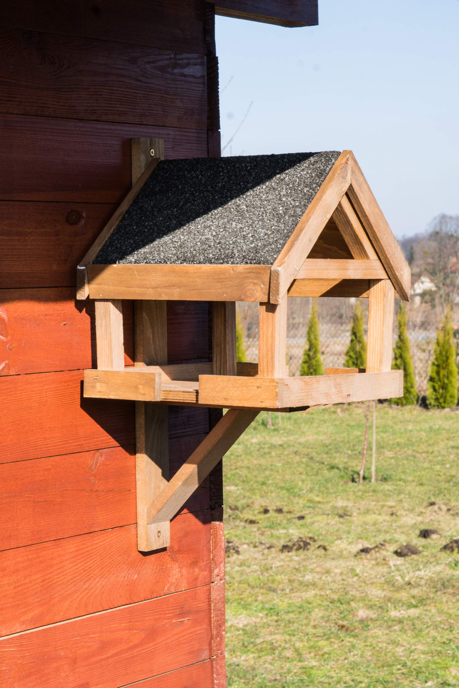 Mangiatoia per uccelli in legno resistente alle intemperie mangiatoia per uccelli selvatici mangiatoia per uccelli selvatici mangiatoia per giardino balcone recinzione o riparo