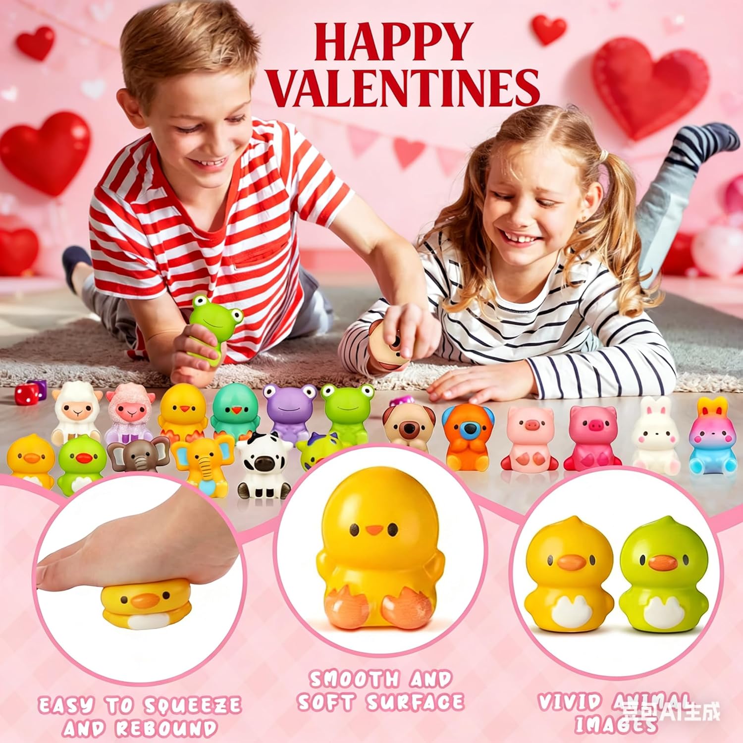 24 PCS Easter Egg Fillers Easter Egg Stuffers Easter Gifts for Toddlers Slow Rising Squishy Toys Easter Basket Stuffers Easter Toys for Kids Easter Party Favors for Boys and Girls