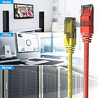 Vista 6 de Cables de conexión Cat6 de 3 pies (paquete de 6), cable Ethernet Cat 6, cable CCA de 24 AWG, red UTP, cable de Internet, compatible con PC, laptop