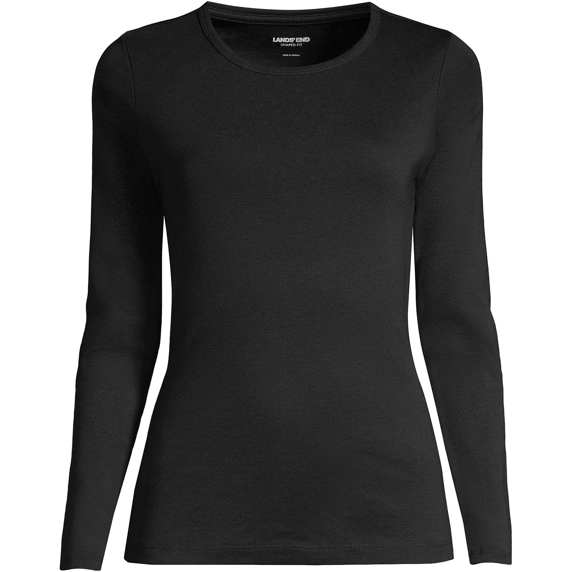 Lands' End Women's Cotton Rib Knit T-Shirt