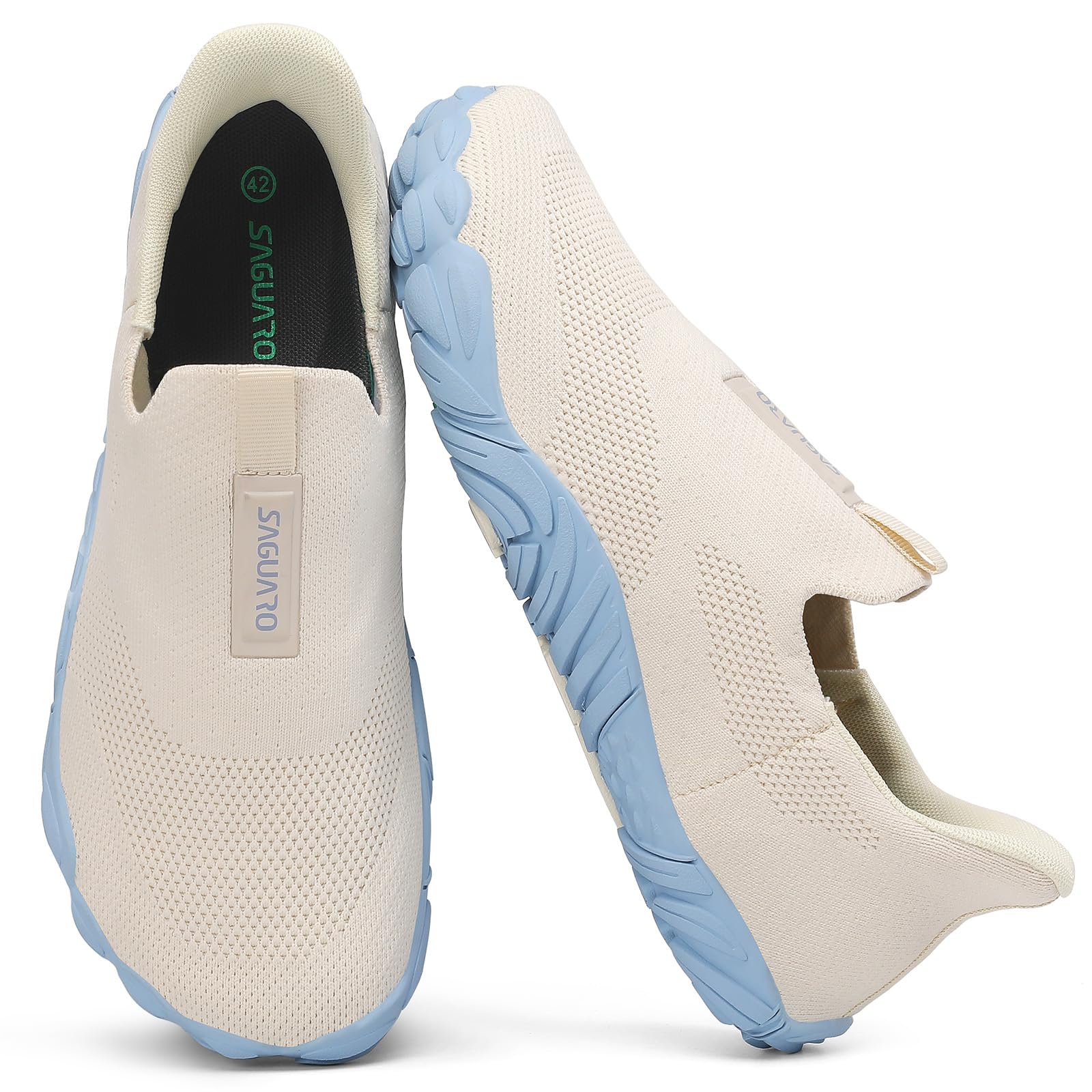 SAGUARO Unisex Barefoot Shoes Minimalist Slip-On & Wide Toe, Size 36-46