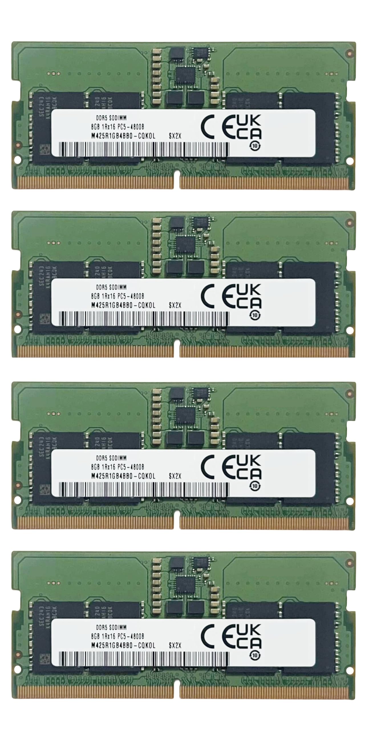 32GB [4 x 8GB] DDR5 Laptop SO-DIMM RAM | OEM PC5-38400 | 4800MHz, CL40, 262-Pin, 1.1V | Non-ECC Unbuffered | Compatible with Samsung | 365-day Replacement Warranty | [Pack of 4]-image-19