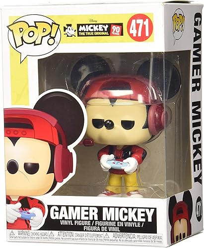 Funko POP! Disney Mickey The True Original 90 Años - Gamer Mickey #471 - GameStop Exclusivo!