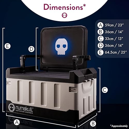Miniatura 6 de Numskull Caja de almacenamiento para dormitorio inspirada en PS5 con silla plegable, baúl de almacenamiento oculto con asiento para accesorios de