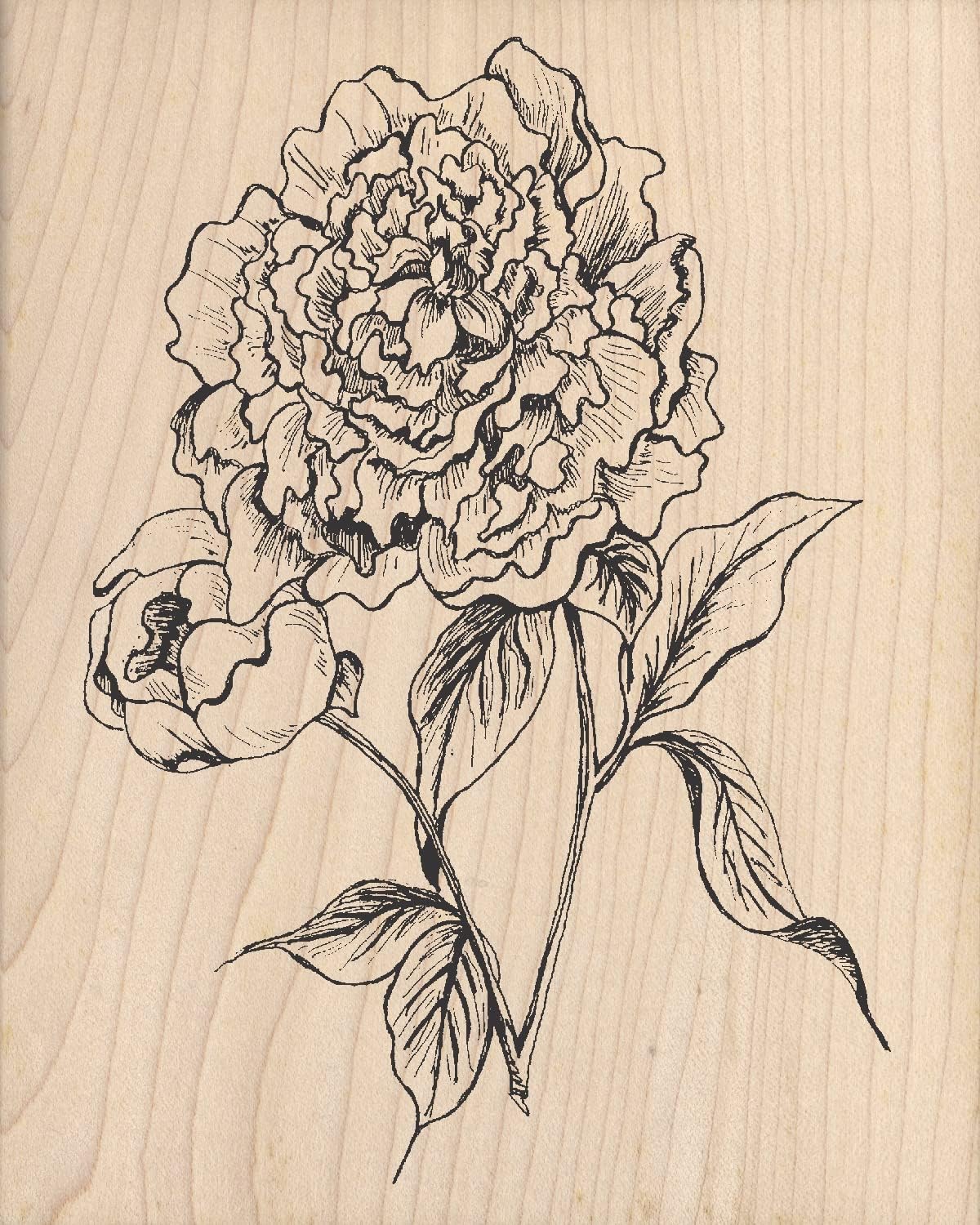 Stamps by Impression Peony Rubber Stamp