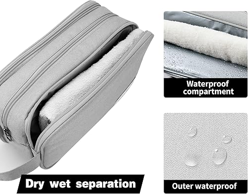 Miniatura 4 de Bolsa de aseo de gran capacidad con gancho para colgar para hombres y mujeres, bolsa de cosméticos de viaje impermeable, bolsa de almacenamiento de