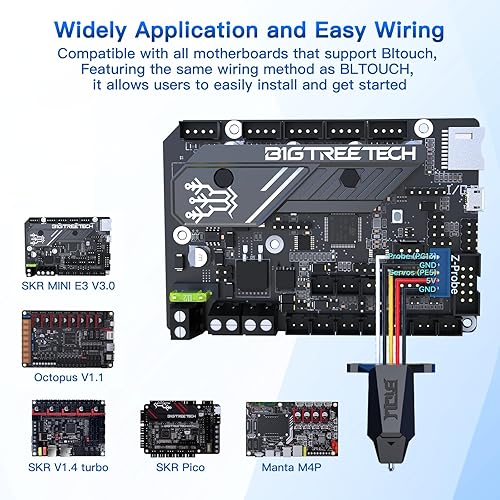 Miniatura 5 de BIGTREETECH MicroProbe - Kit de sensor de nivelación de cama automático con soporte de metal para Ender-3 BIQU serie B1H2 extrusora impresora 3D