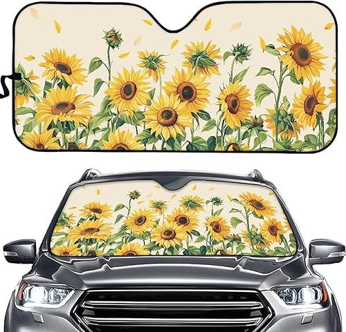 Vista 11 de Clohomin - Parasol para parabrisas de coche, bloquea los rayos UV, protector de visera, parasol para mantener tu vehículo fresco, ajuste universal