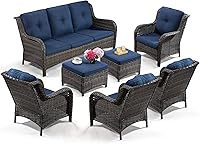 Vista 47 de Juego de 2 sillas de patio giratorias de 360 grados para exteriores y mesa auxiliar a juego – 3 sillas deslizantes de mimbre para patio con cojines