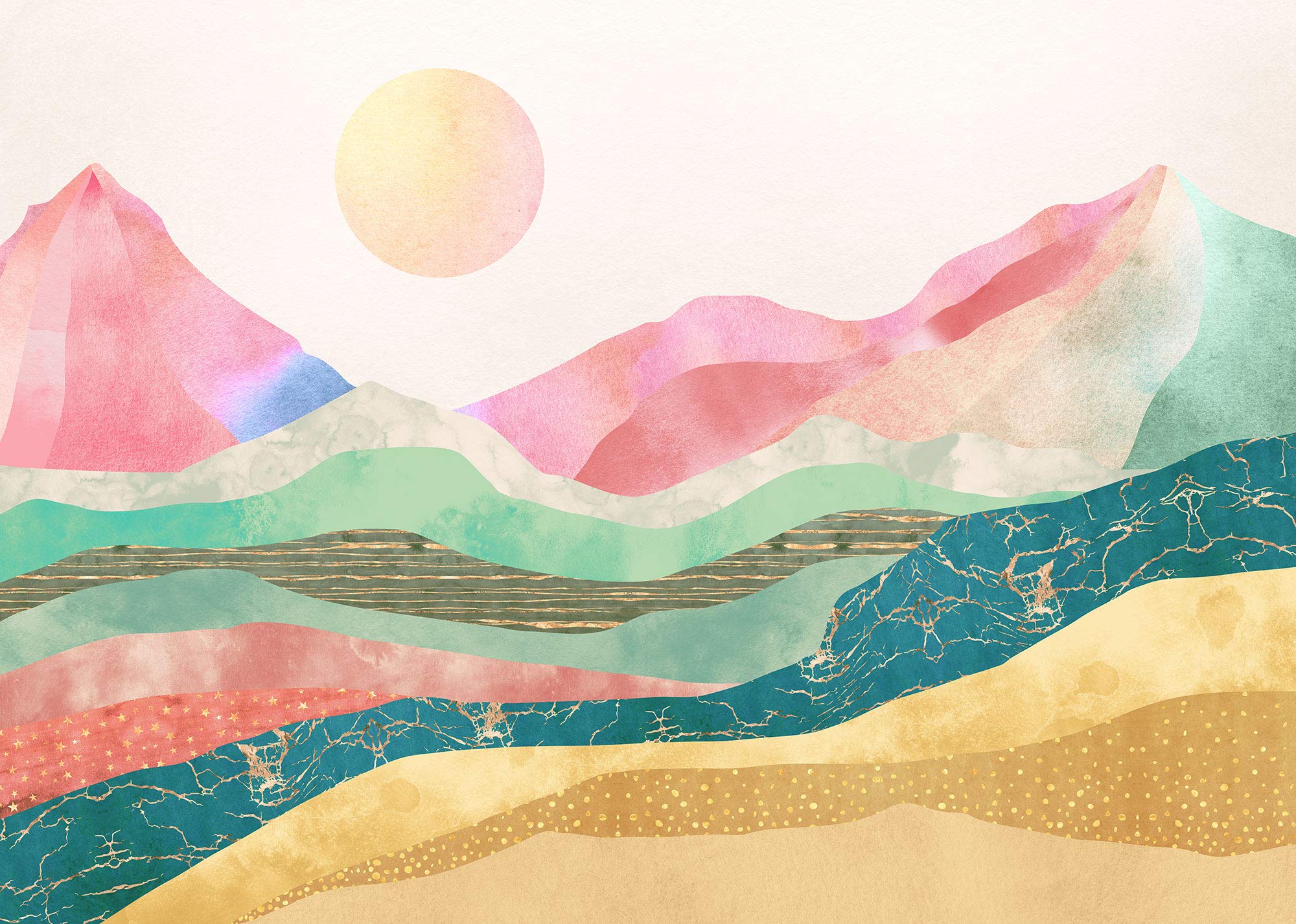 Komar X7-1038 Holy Mountain Wall Mural, Größe: 350 x 250 cm, Colourful