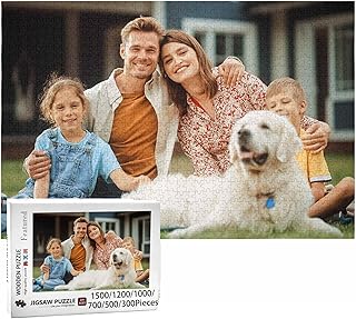 Jigsaw Puzzle from Photos 1000/500/300 Pieces, Customized Jigsaw Puzzle for Husband/Wife, Valentine's Day Gift for Men/Women, Personalized Wooden Puzzles for Adult Kids Family Couples Lovers