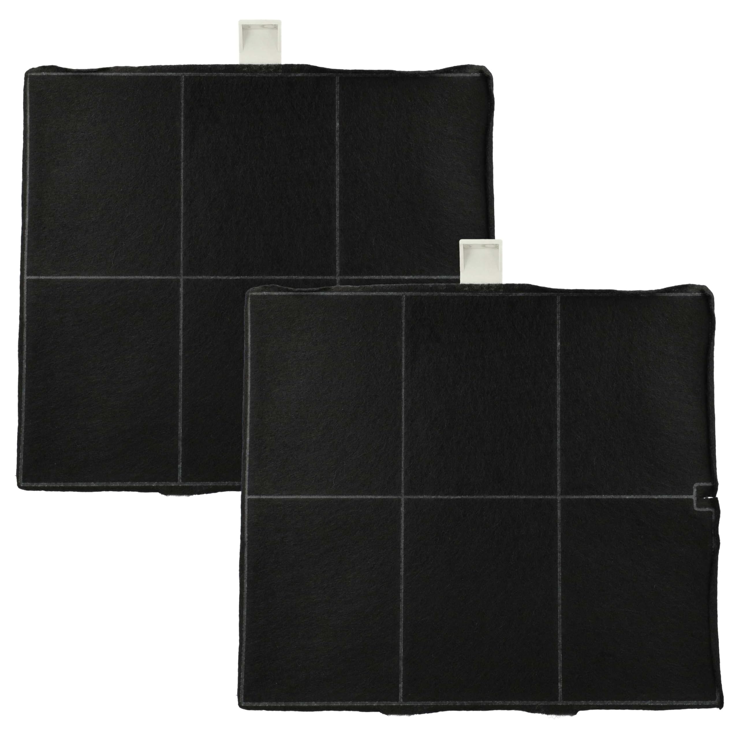 vhbw 2x filtro de carbón activado compatible con Balay 3BD873XP | 3BD891XP, 3BD892AP, 3BD892XP, 3BD893XP campanas cocina - 25,5 x 22,5 x 2,3 cm