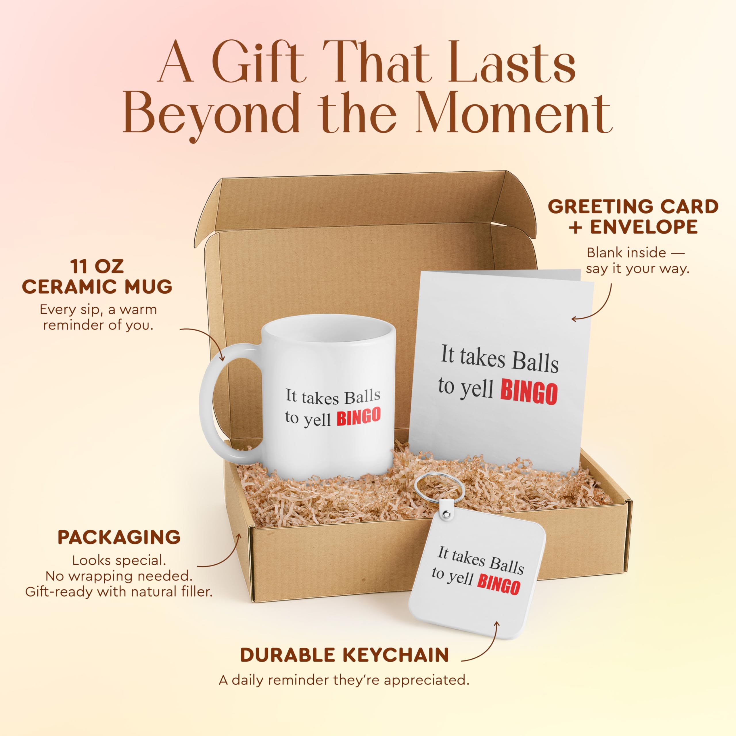 3dRose Funny Bingo Gift Set with Mug, Card, and Keychain – Ideal Birthday Gift for Bingo Enthusiasts and Fun Activity Prizes