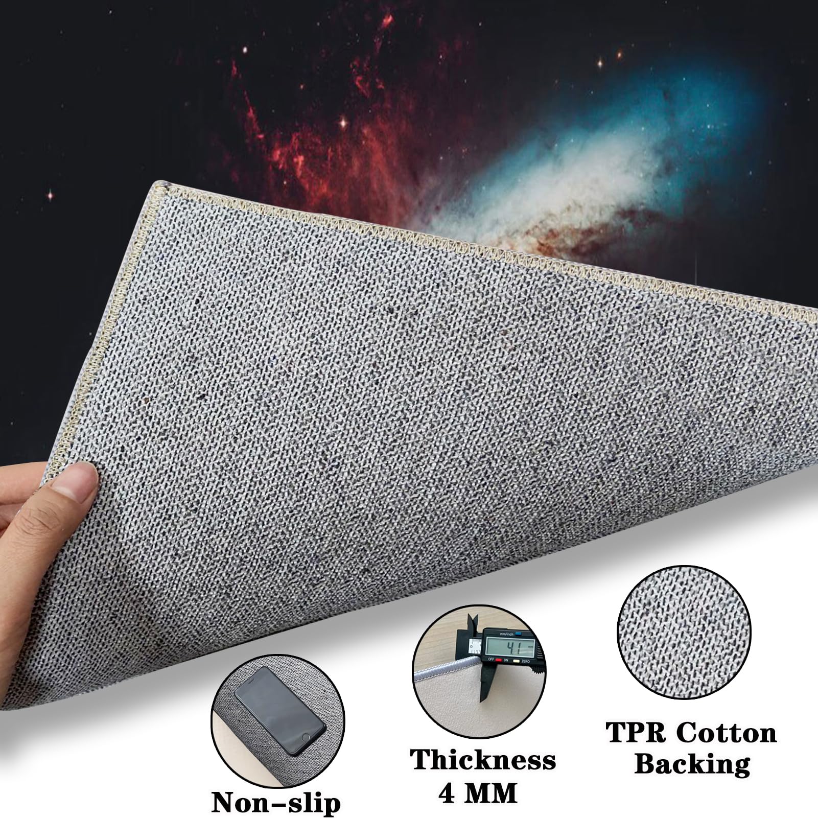 Tappeto Gaming pavimento, Tappetino Salvapavimento Antiscivolo, Tappeto per Sedia Ufficio per per Pavimenti in Legno Duro, Tappetini di Protezione per Pavimento per Parquet e Laminato 150 x 180 cm
