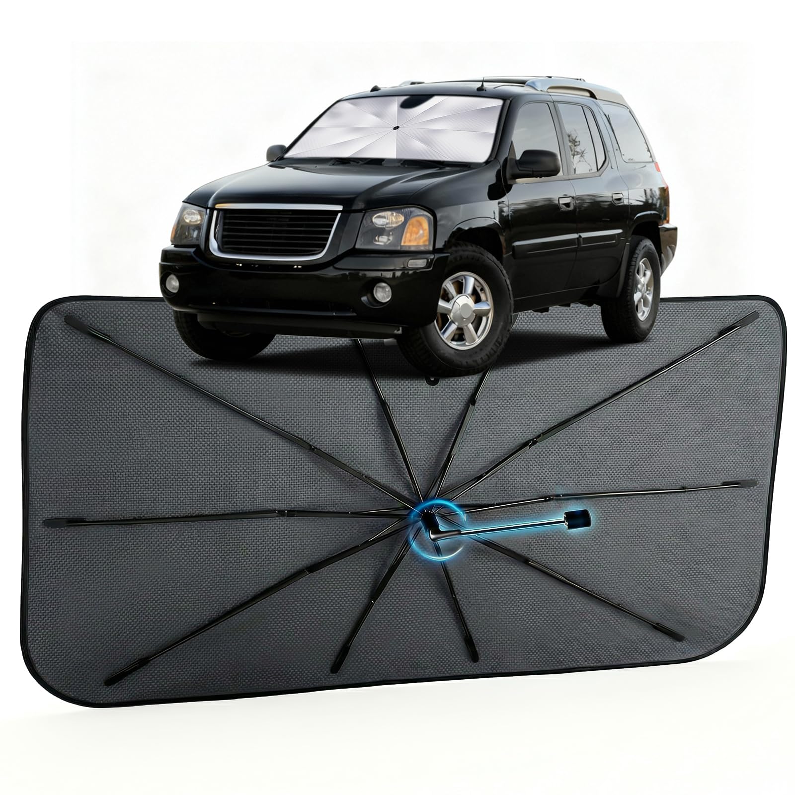 Car Windshield Sun Shade Umbrella for GMC Envoy 1996-2009, 1:1 Fit Sunshade