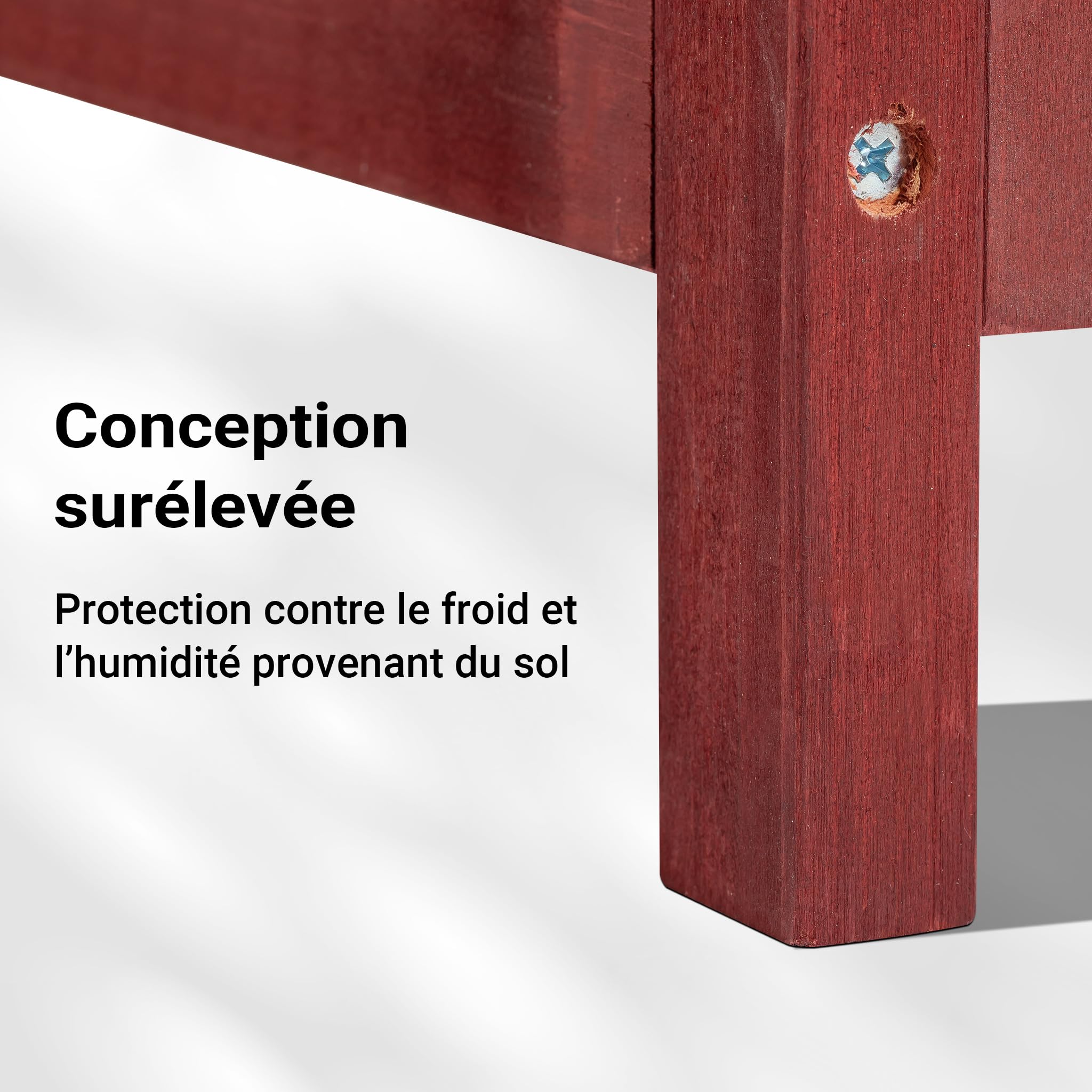 Wiltec Clapier – 1175 x 410 x 1000 mm – 2 étages – Toit bitumé – Bois Sapin – avec Escaliers et bac Amovible – Abri Cage pour rongeurs Poulailler Lapinière Nichoir Espace Libre
