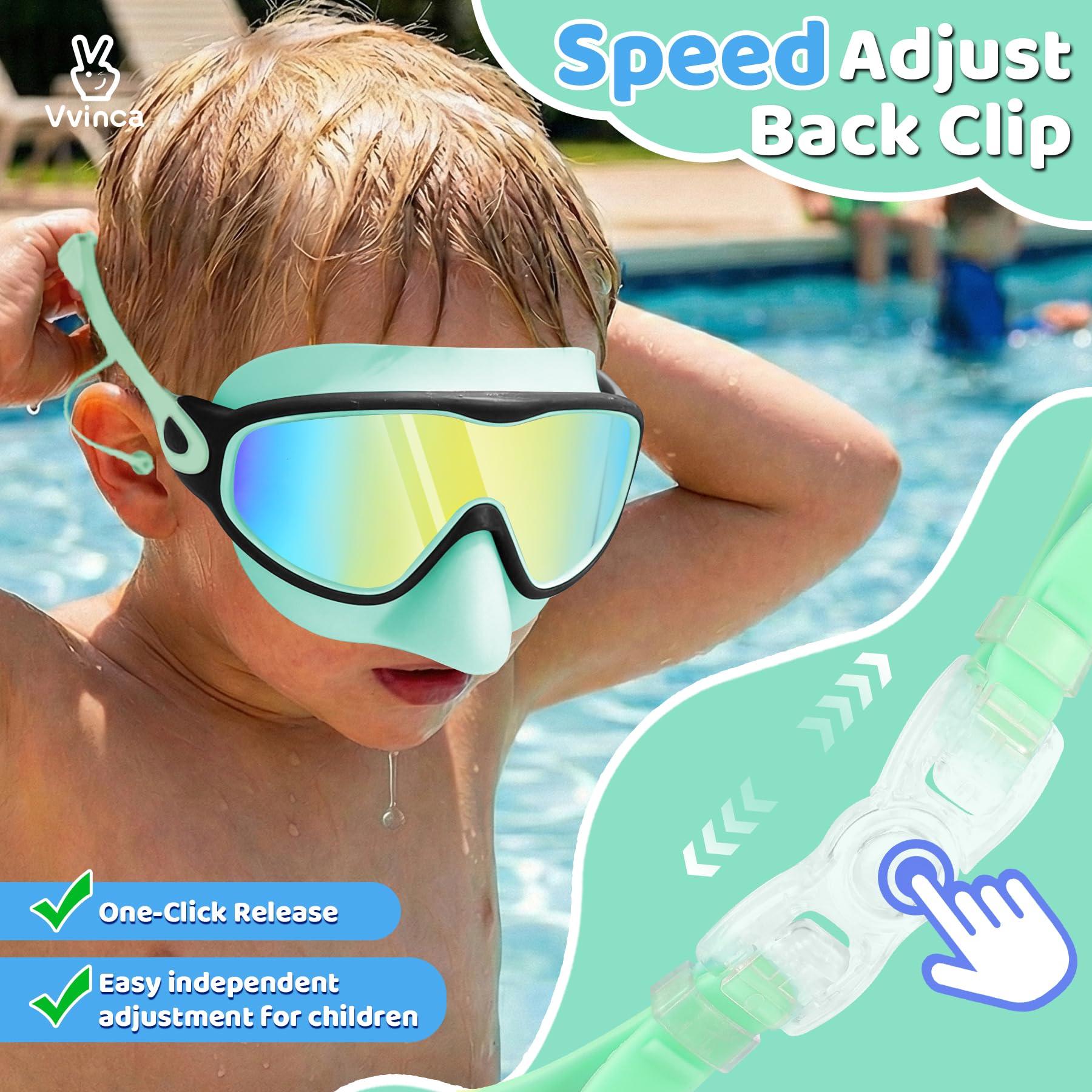 Vvinca Lunettes de natation pour enfants US320