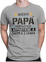 STAMPATEK Personalised Dad T-Shirt with Name or Lettering Father's Day T-Shirt Gift Idea Funny T-Shirt Men Short Sleeve
