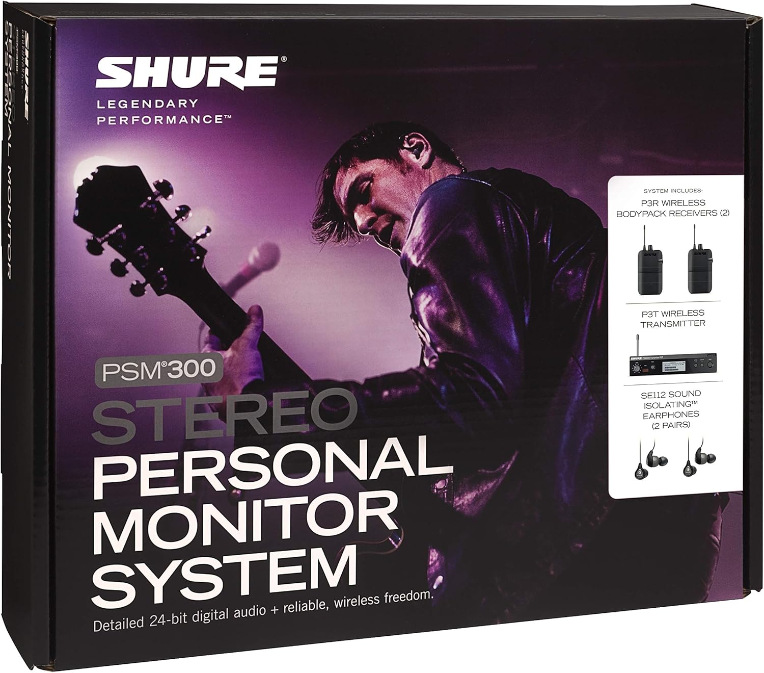 Shure PSM300 P3TR112TW Wireless in-Ear Personal Monitoring System with SE112 Earphones, Twinpack - G20 Band : Musical Instruments