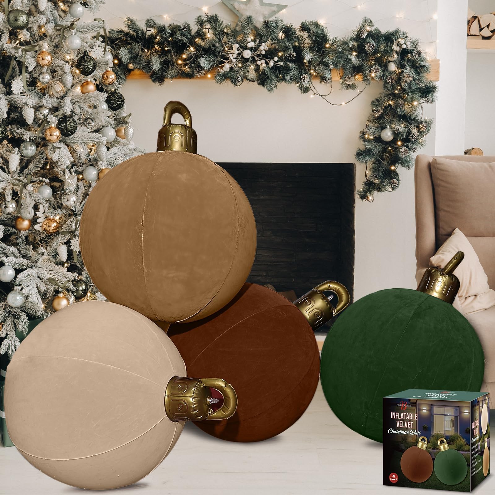 Kerstdecoraties Buiten Ballen, Opblaasbare Ornamenten voor