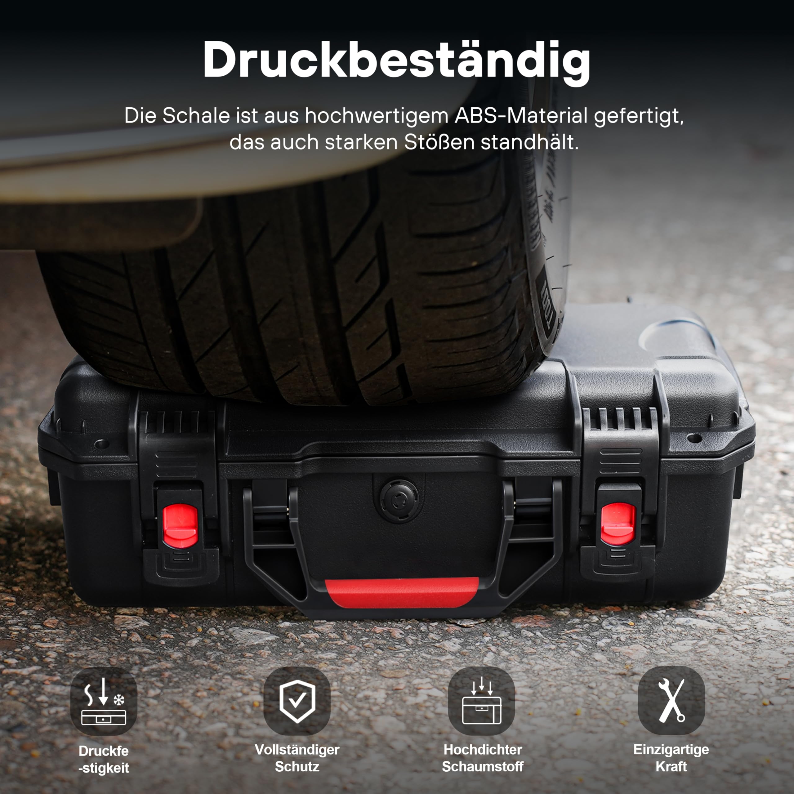 Wasserdichter Hartschalen Koffer für DJI Mavic 4 Pro Fly More Combo | Aufbewahrungsbox für DJI RC 2/ RC Pro 2, bis zu 9 Akkus, Ladestation, Filter und weiteres für Drohnenzubehör (nur Koffer)