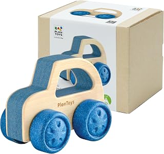 PlanToys Wooden Timber Trail EV | Montessori Push and Roll Toy for Fine Motor Skills, Coordination and Cause and Effect Learning | Eco Friendly Baby Toy for Sensory and Active Play
