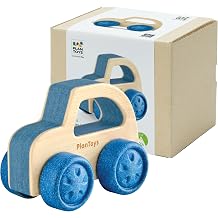 PlanToys Wooden Timber Trail EV | Montessori Push and Roll Toy for Fine Motor Skills, Coordination and Cause and Effect Learning | Eco Friendly Baby Toy for Sensory and Active Play