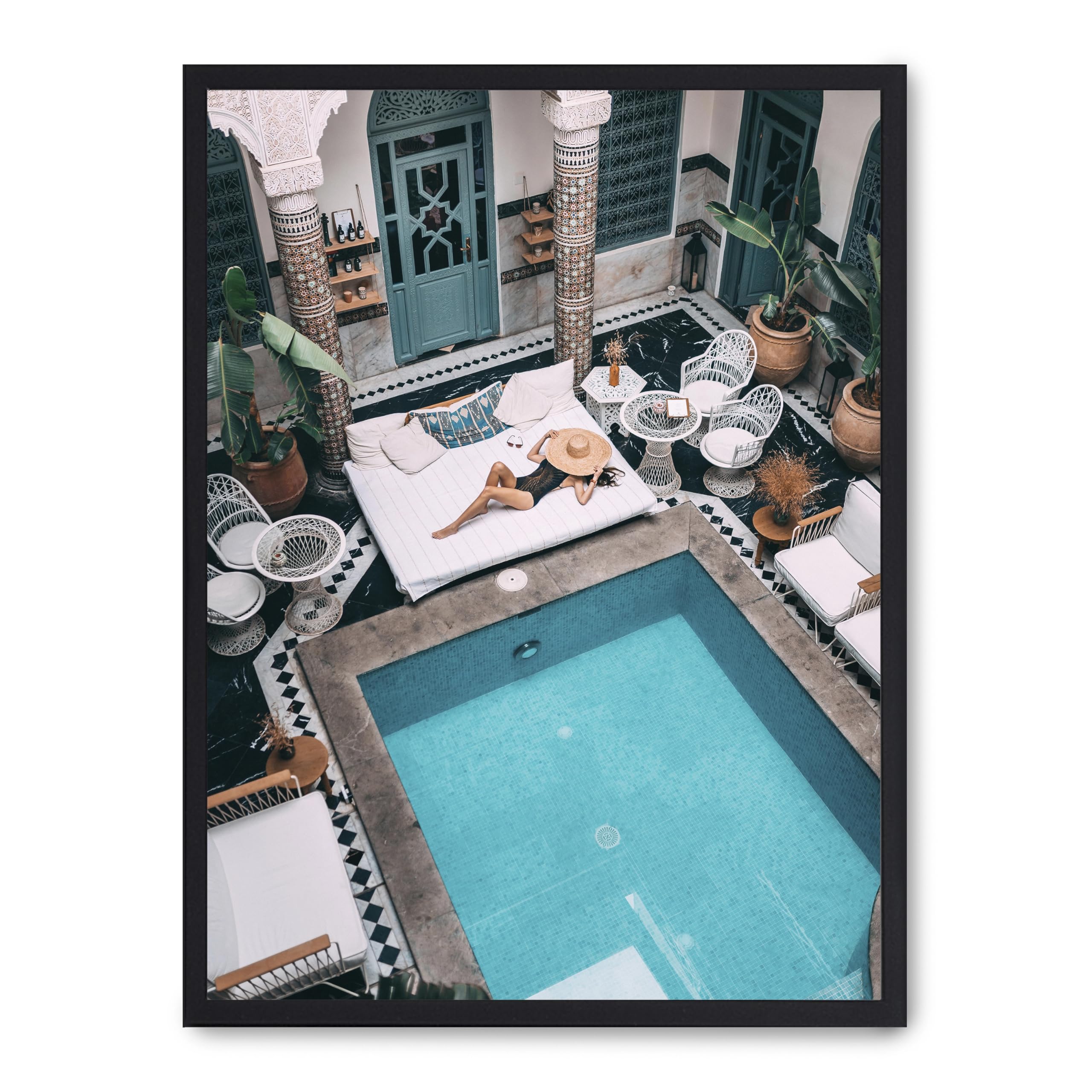 Cuadro pool solution murale anti-humidité pour habiller un mur nu