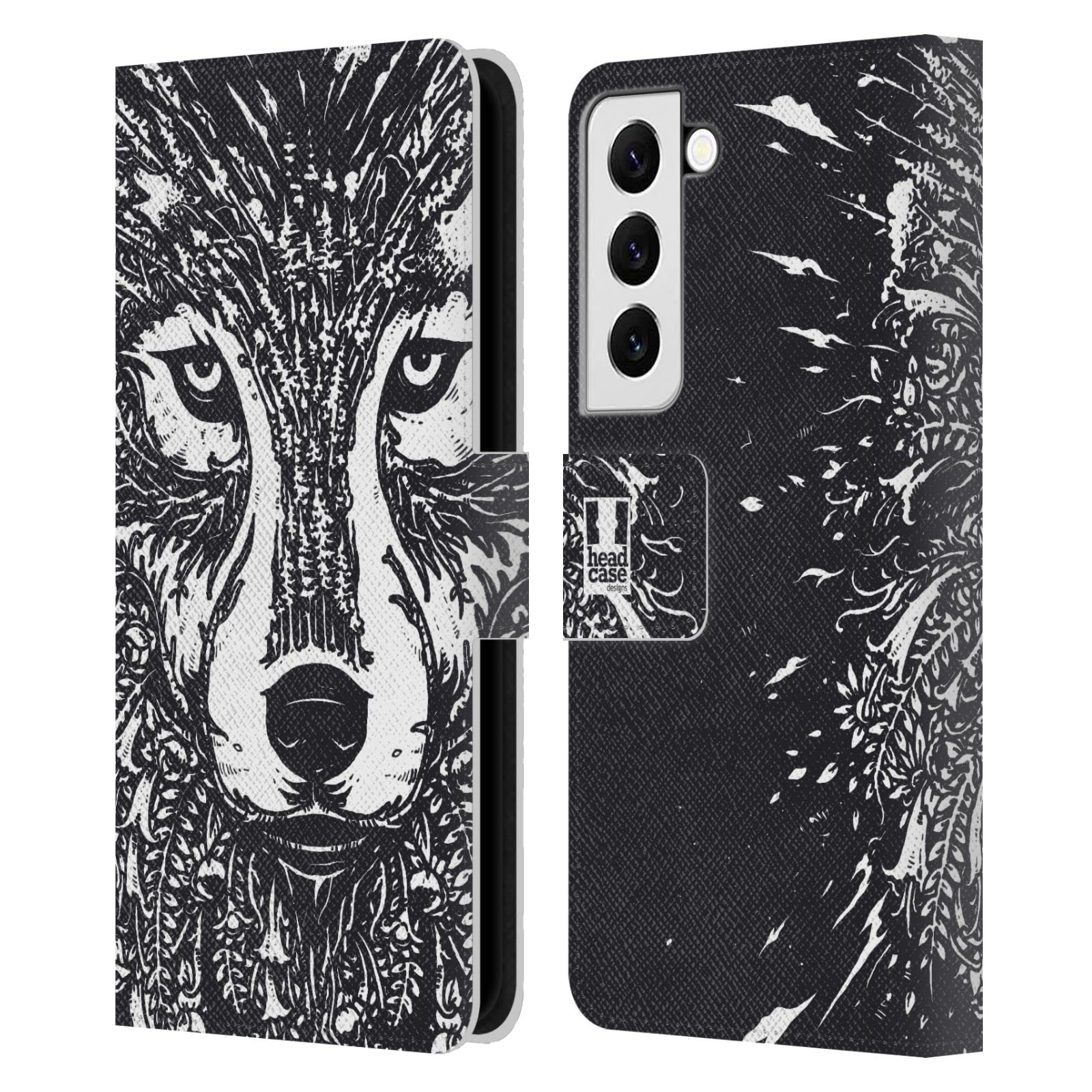 Coque Portefeuille Samsung Galaxy S22 5G Finition Cuir Head Case Designs - 7