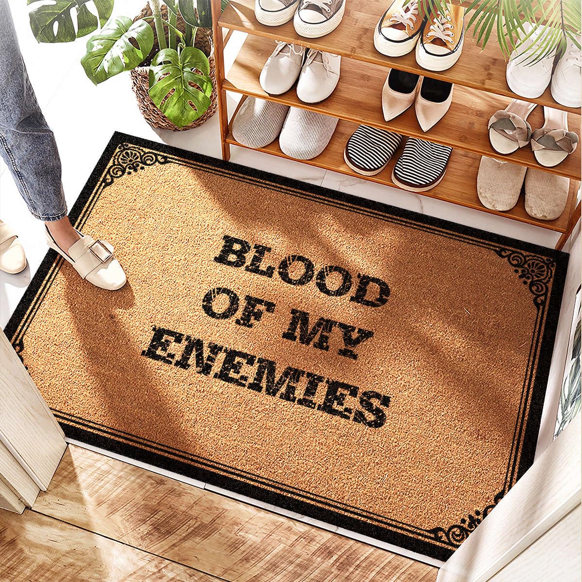 Tapis d'extérieur lourd motif cœur 50x80cm résistant pour l'entrée