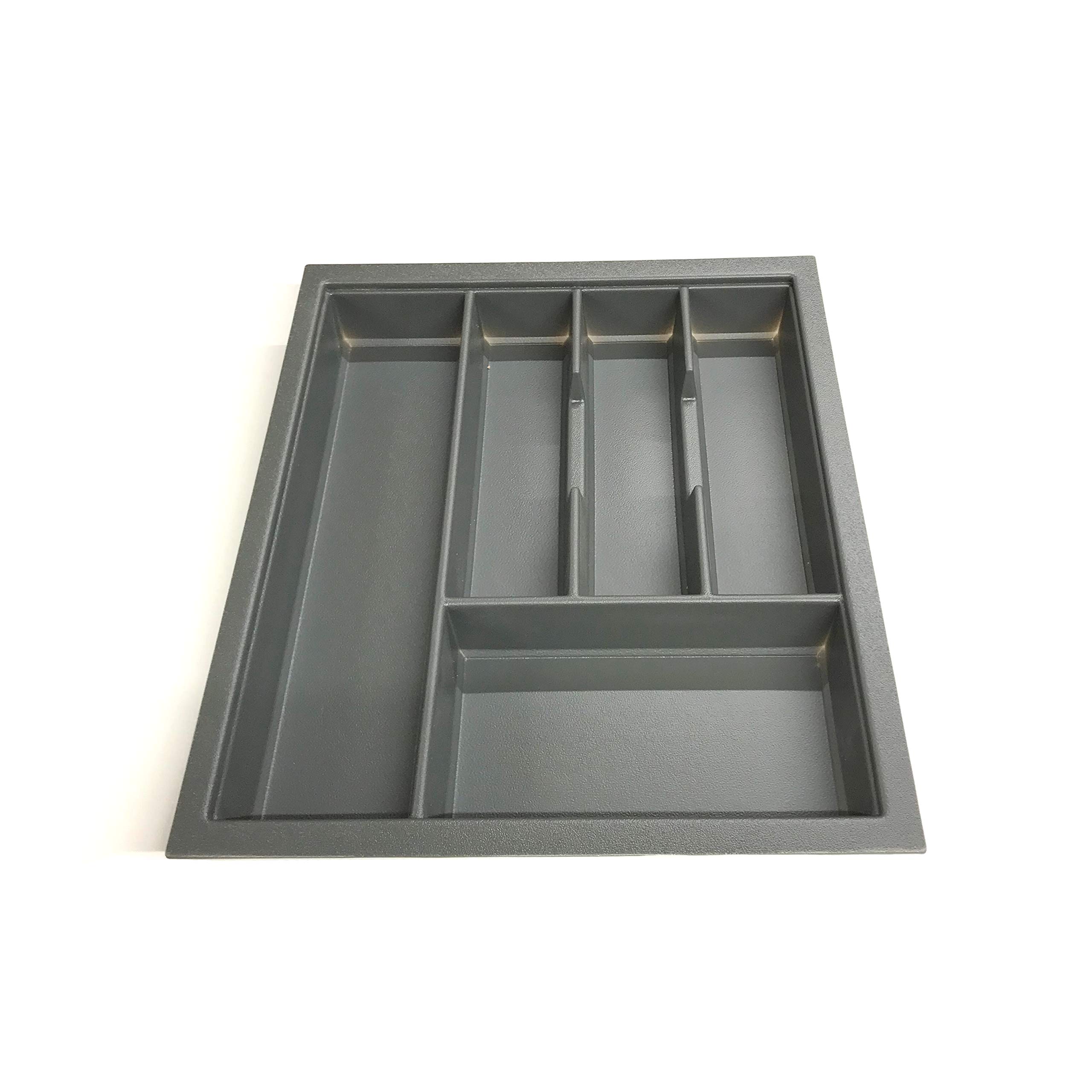 Handle & Home Dark Grey Charcoal Cutlery Tray for 450mm Grass Scala Drawer | 430mm L x 356mm W | Anthracite Stone | Kitchen Organisation | Storage