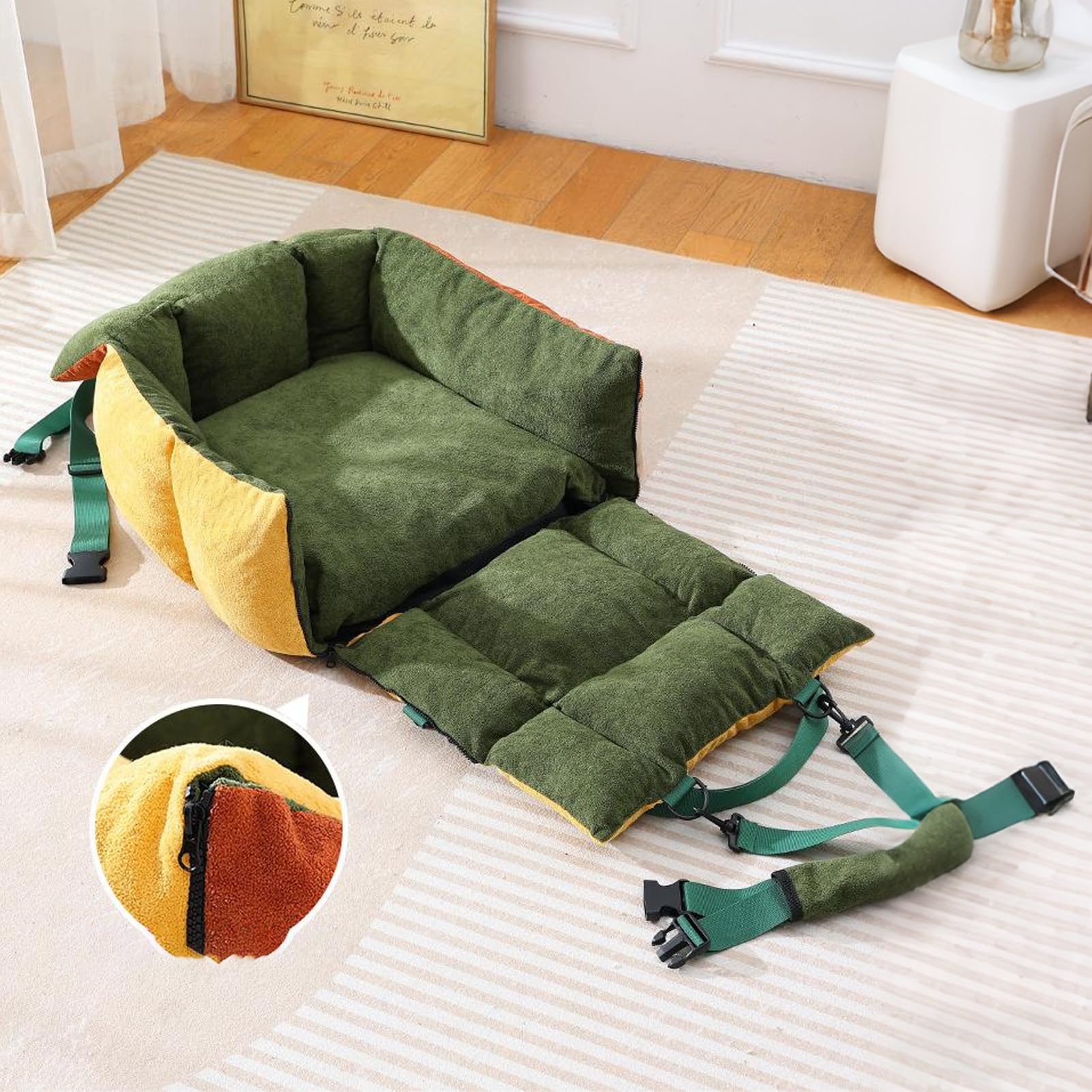 Asiento Booster Para Perros Suave Portátil 2 En 1 Cojín Mascotas Con | Asiento De Coche Para Mascotas Para Viajes Coche Diario Cachorro Interior Exterior Transporte Público