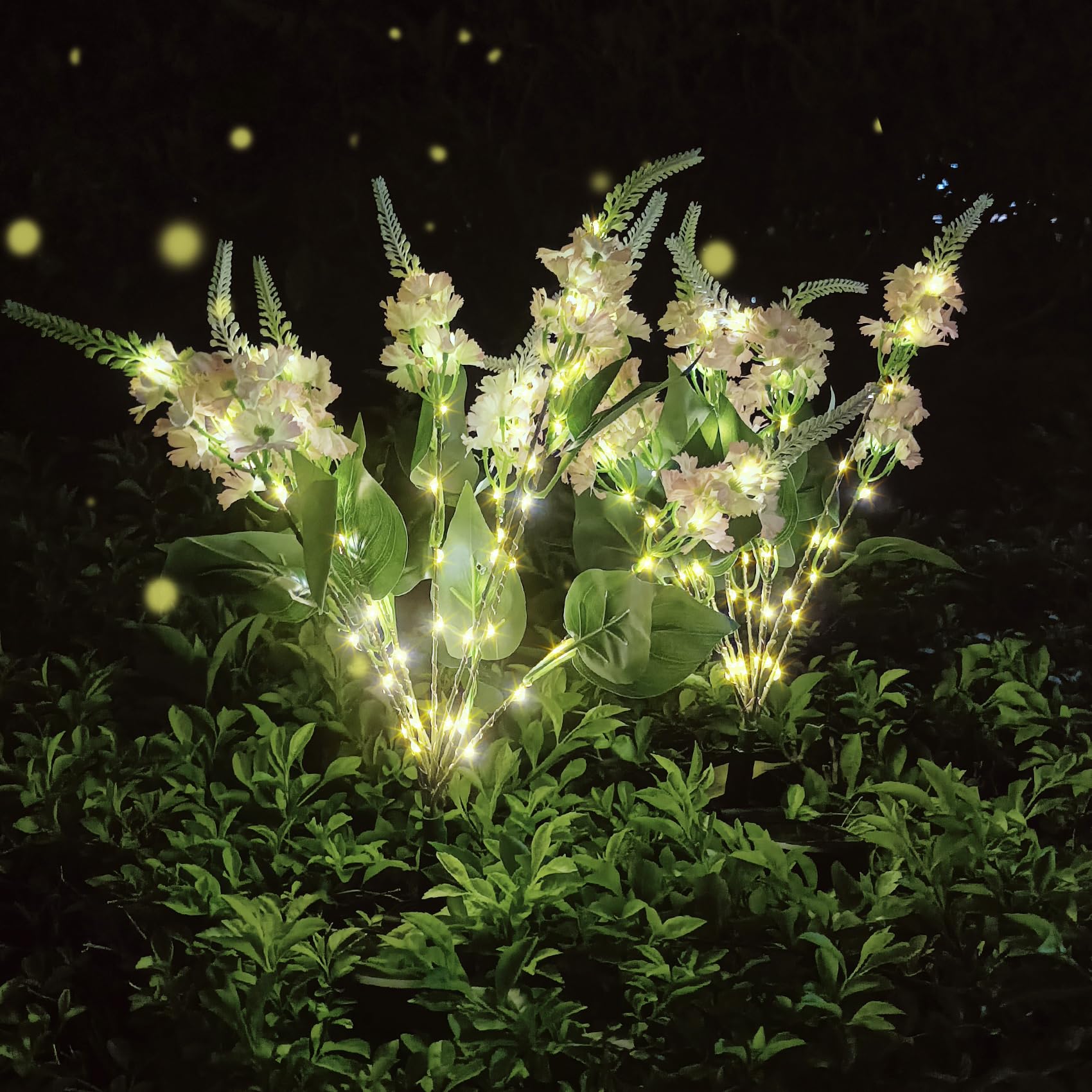 Useber Solar Flower Light Outdoor,2 Pack Garden Light Symbolizing Hope and Purity