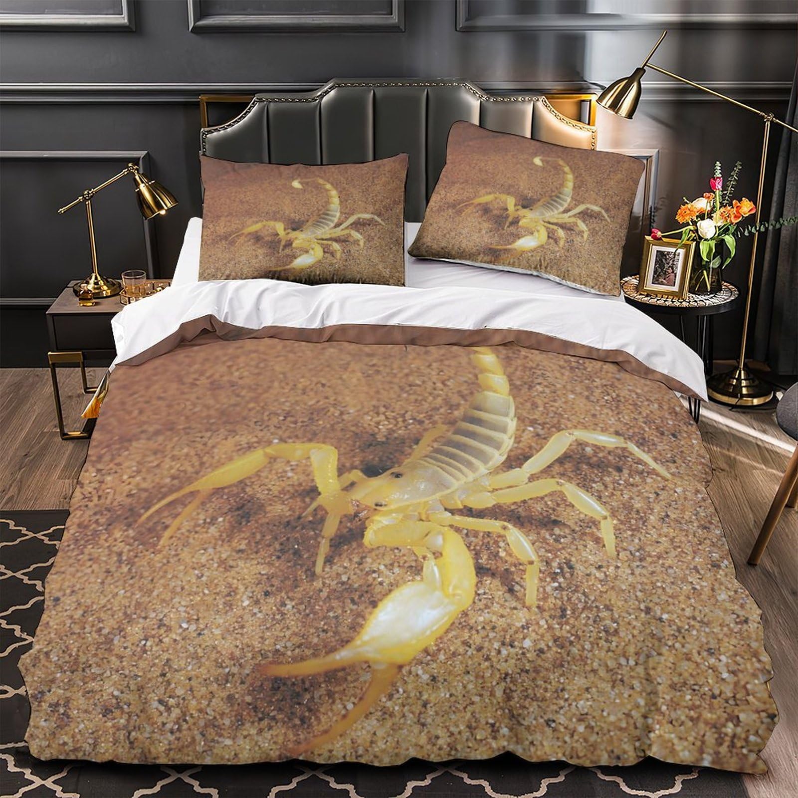 Linge de lit scorpion hypoallergénique et respirant pour un sommeil sain