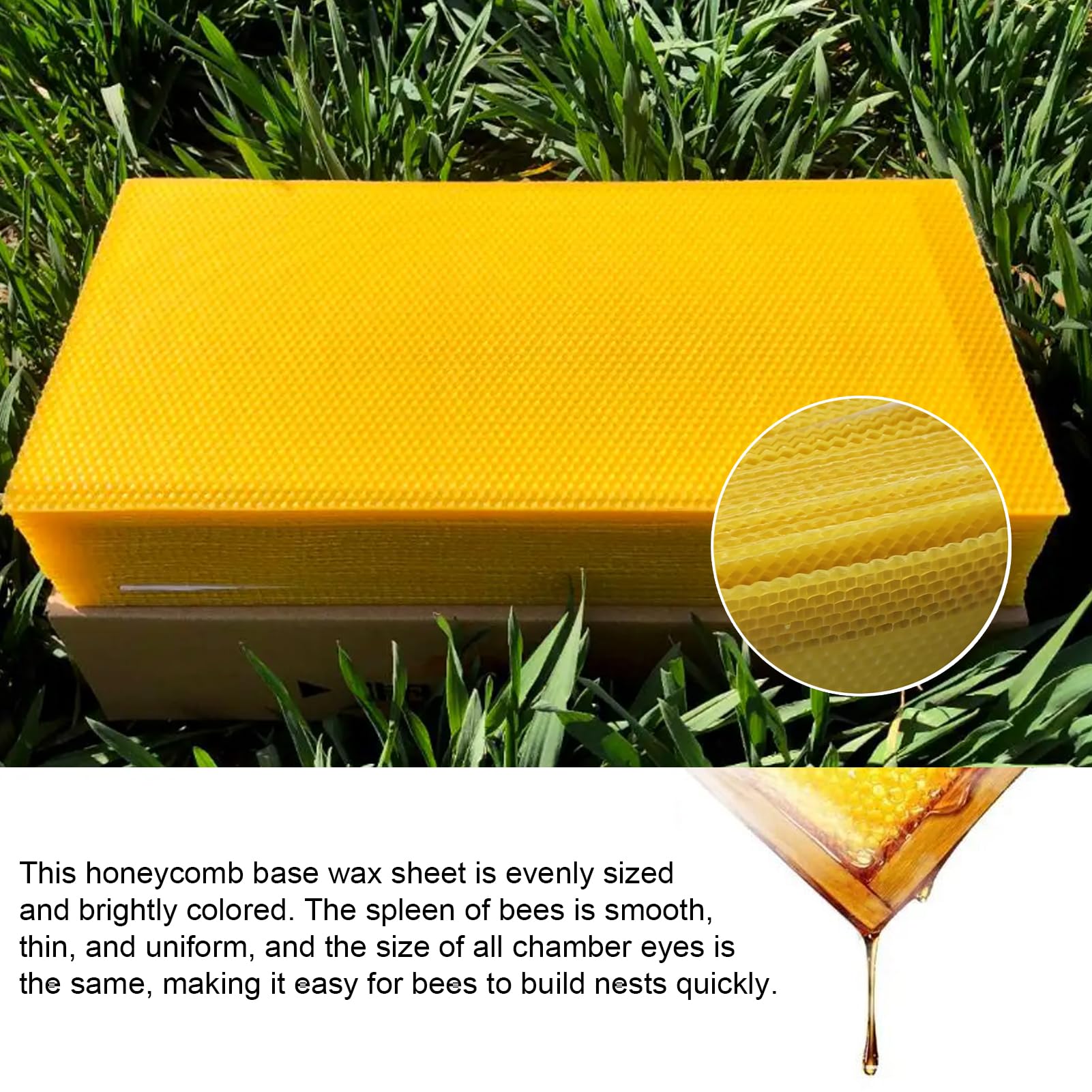 10 Bienenwachsplatten 13.3x9cm - Reines Bienenwachs Für Kerzen DIY