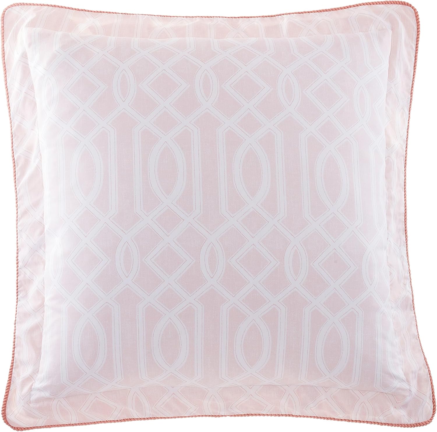 Waverly Peony Gardens Euro Sham, Decorative Pillow Cover, Printed and Embellished Euro Pillow Covers, Cotton Blend Decorative Pillow Covers for Bedrooms, Guestrooms, and More, 26 in x 26 in, Taupe