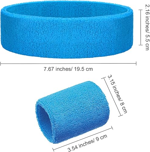Miniatura 3 de Juego de bandas para el sudor, suministros para competiciones deportivas de París, incluye diadema deportiva y muñequeras, bandas para el sudor,