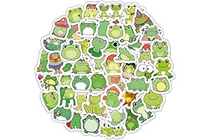 Unleash 50 Charming Froggy Friends with BulbaCraft's Kawaii Frogs Stickers