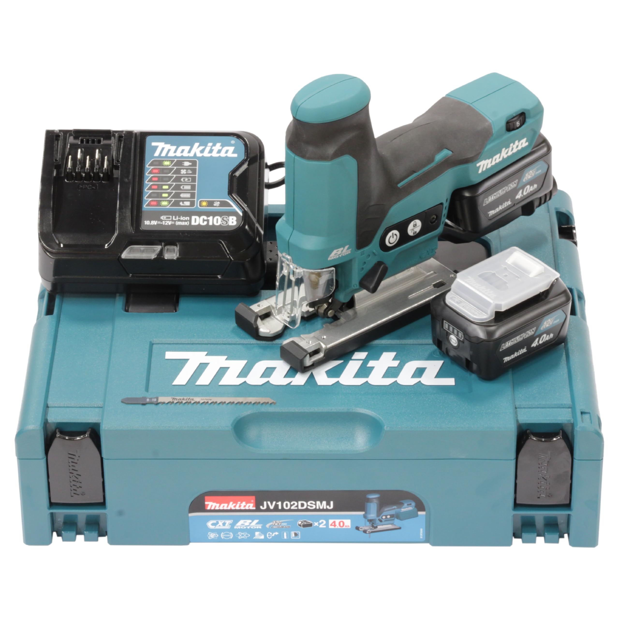 Makita Scie sauteuse 10.8V Li-ion MAKITA - 2 batteries + 1 chargeur rapide + 1 malette de transport - JV102DMJ