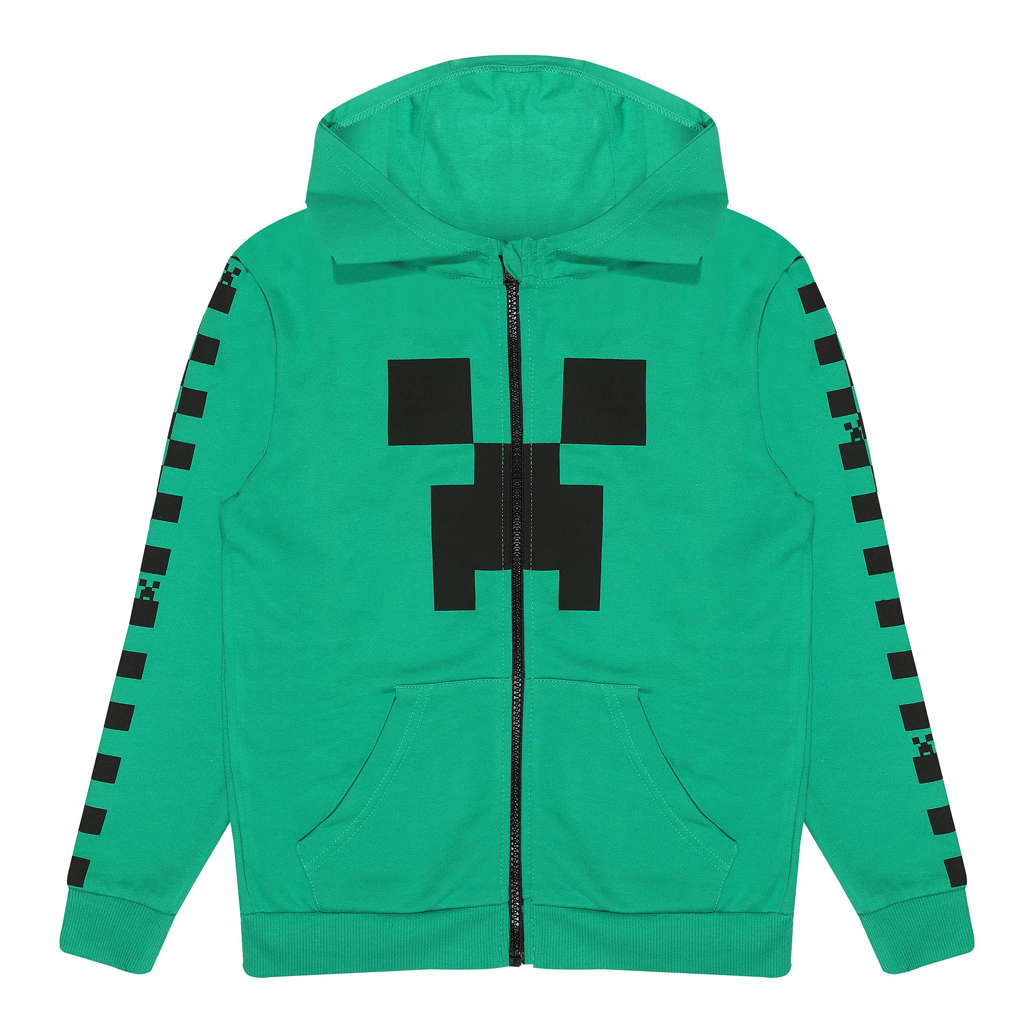 Buy Popgear Boy's Minecraft Creeper Checkerboard Stripe Boys Zipped
