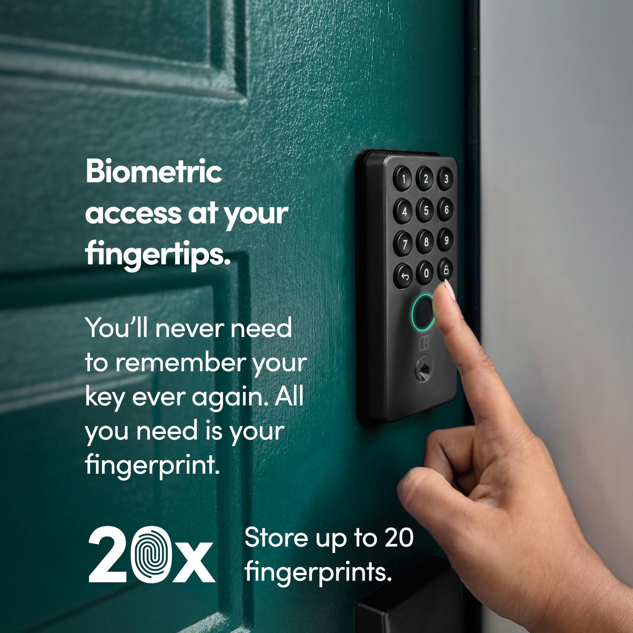 igloohome (New!) Deadbolt Go Smart Lock w/Fingerprint, Digital Keys, Remote PIN Codes, WiFi Bridge (Sold Separately) - Tested to ANSI Standards, Easy to Install (Matte Black)