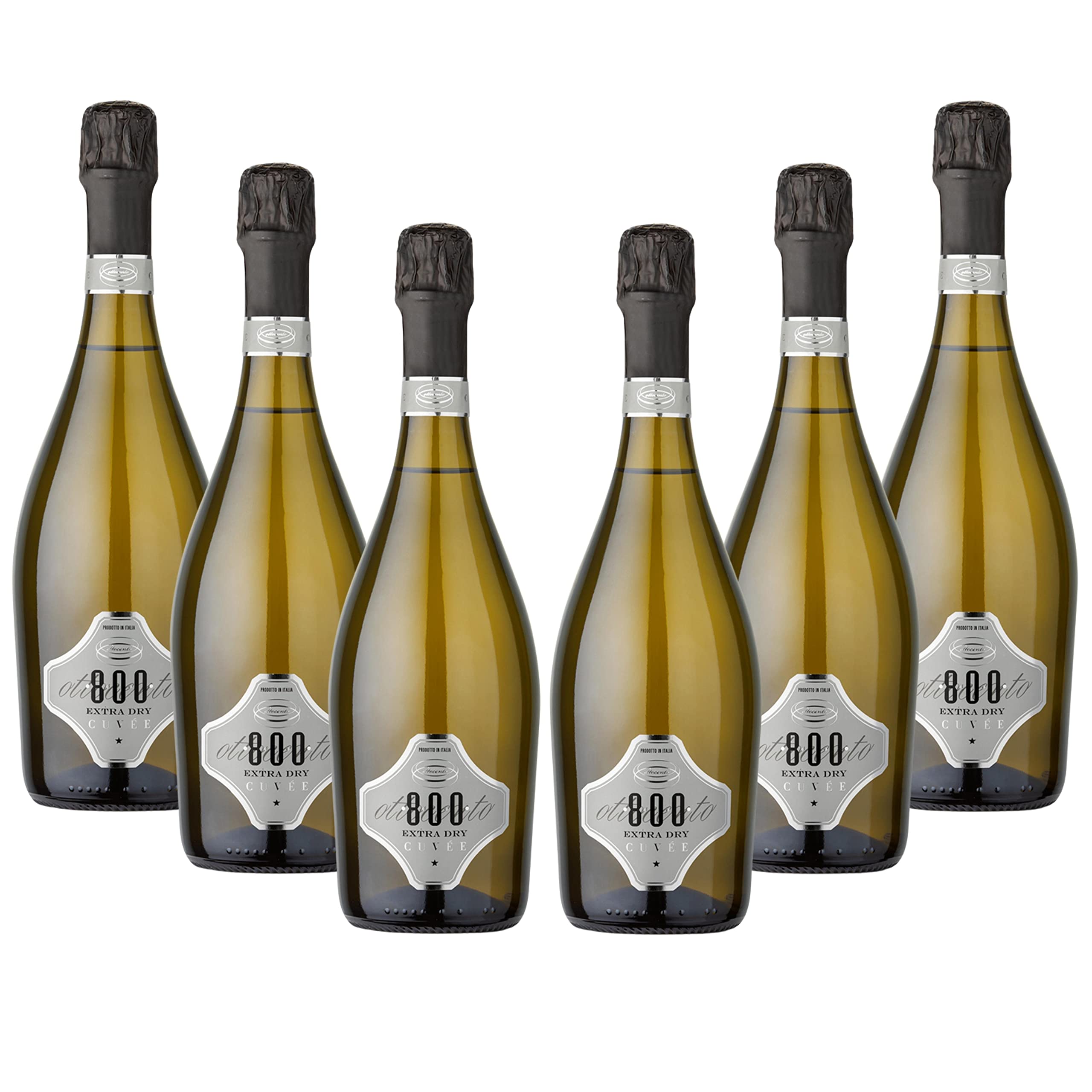 800 | Spumante Cuvèe Extra Dry, Confezione da 6 Bottiglie da 750 ml
