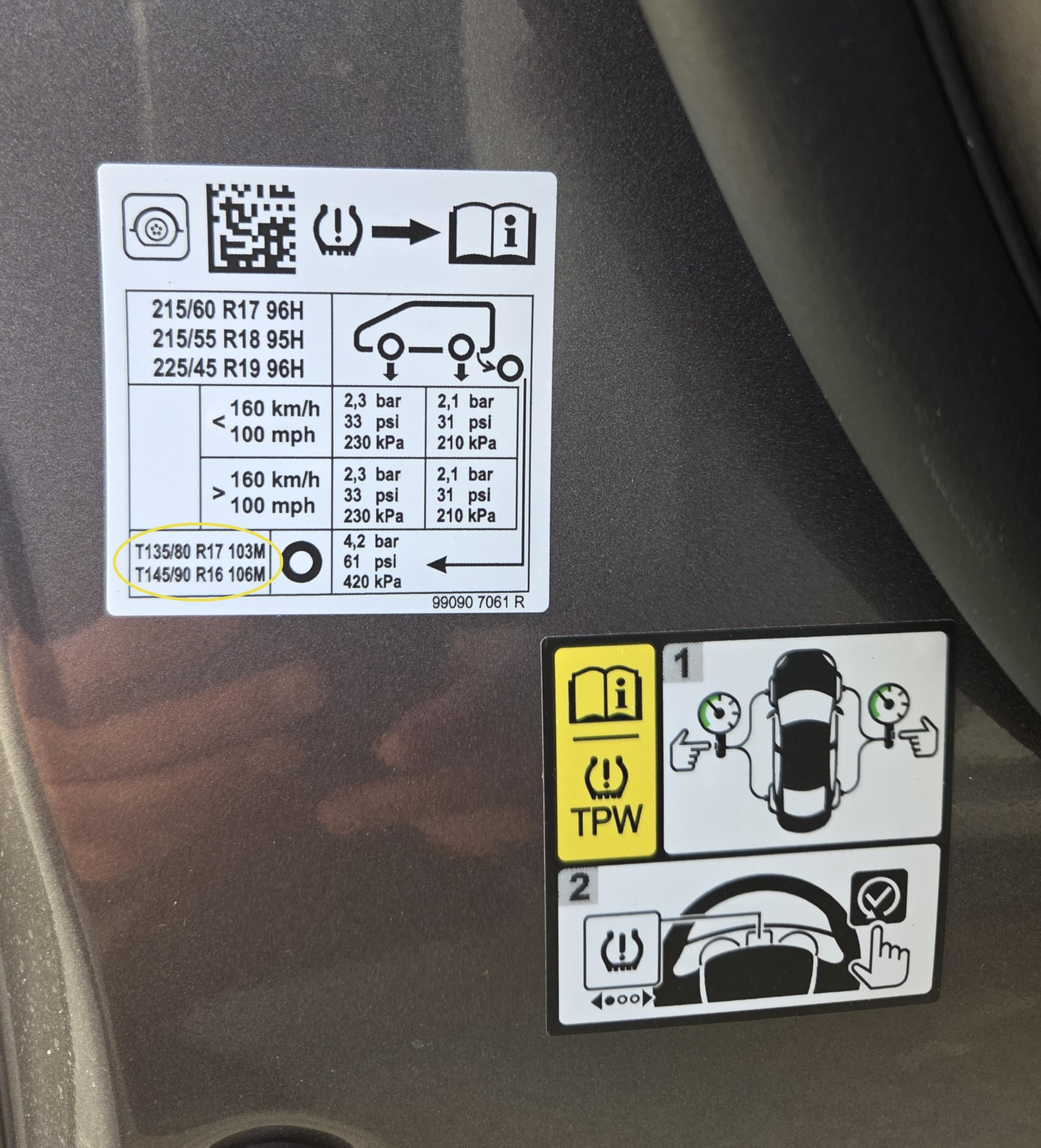Ersatzrad-Set 17 Zoll, kompatibel mit Renault Captur 5-Loch (2020>) mit Wagenheber, Schlüssel, Handschuhe und Tasche 135/80R17
