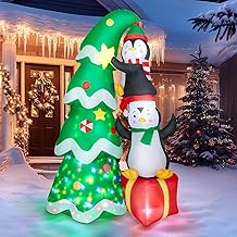 7FT Inflatable Christmas Tree with Built-in LED - Colorful Tree for Indoor and Outdoor - Christmas Decoration Blow Up Yard