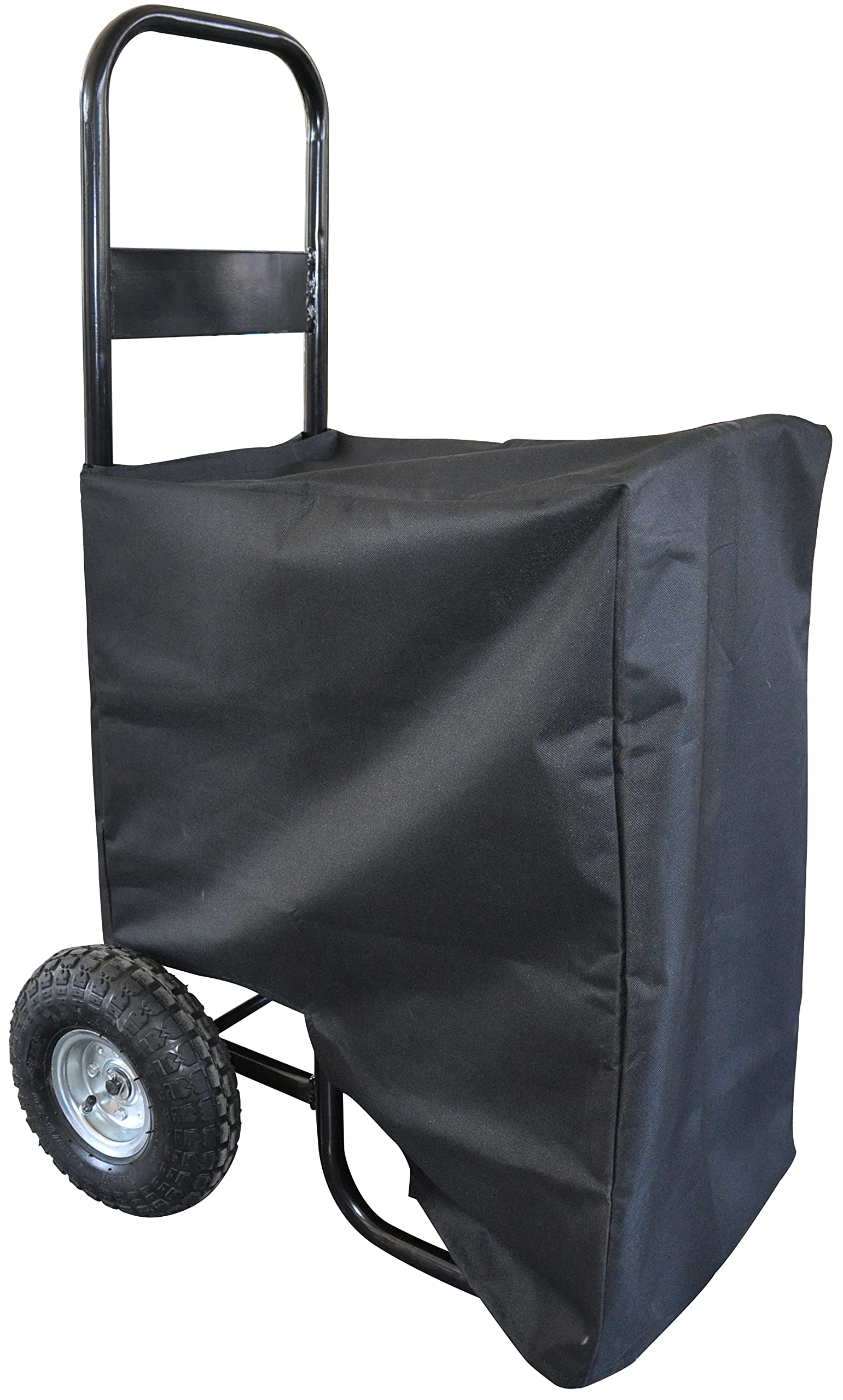 Greenstar - Chariot Porte Bûches - avec Bâche De Protection - Capactité Max. 150kg - Conception Ergonomique - Roues Gonflables - 60x52x108 cm