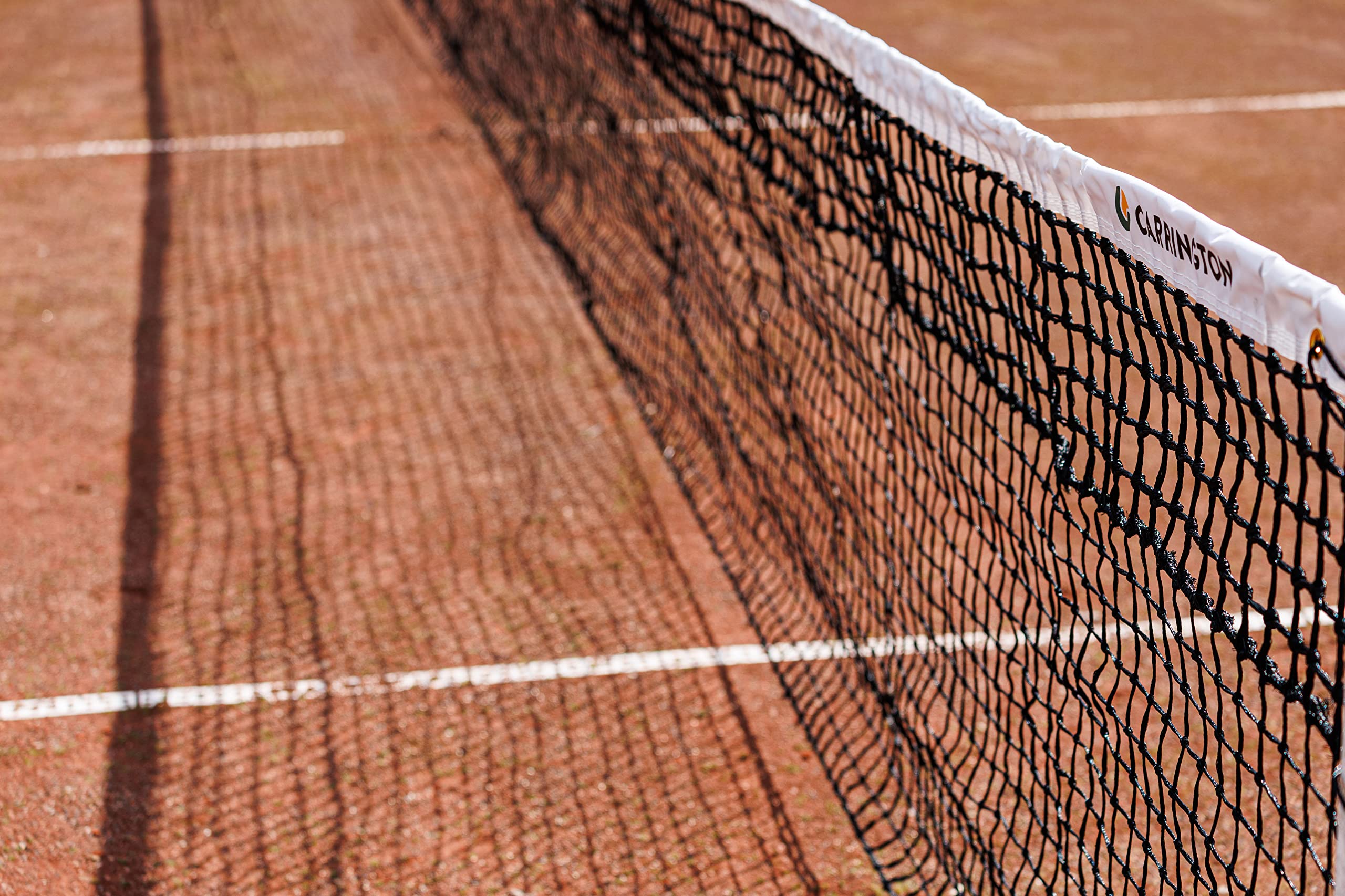 Carrington® Expert 3,5mm-Tennisnetz - Doppelmaschig - Spezielles Matschbodennetz mit oberem schmutzfreiem Band!