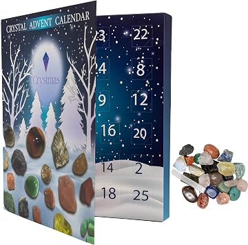 Crystal Advent Calendar 2025-25 days Crystal Calendar - Gemstone Advent Calendar 2025 -