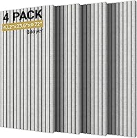 TONOR Dual-Layer Thickened Acoustic Wall Panels Self Adhesive, 4 Pack 47.2"x23.6"x0.72" High Density Large Sound Proof Panels for Walls, Peel and Stick Wall Panels for Interior Wall Décor, Grey