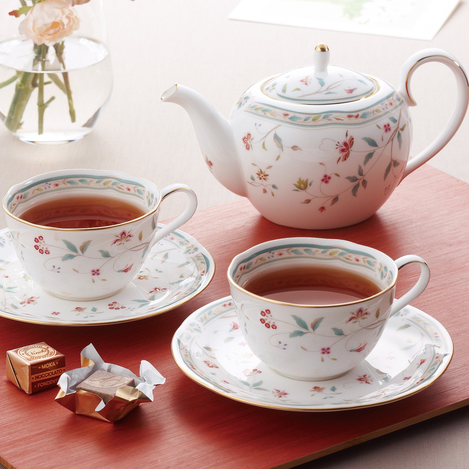 Amazon｜Noritake ノリタケ ティー ポット 520cc 花更紗 ボーン 